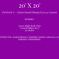 20x20 Tent Package A