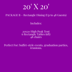 20x20 Tent Package B