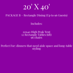 20x40 Tent Package B