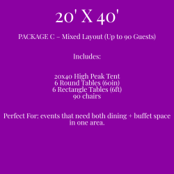 20x40 Tent Package C