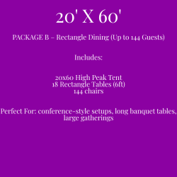 20x60 Tent Package B
