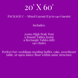 20x60 Tent Package C